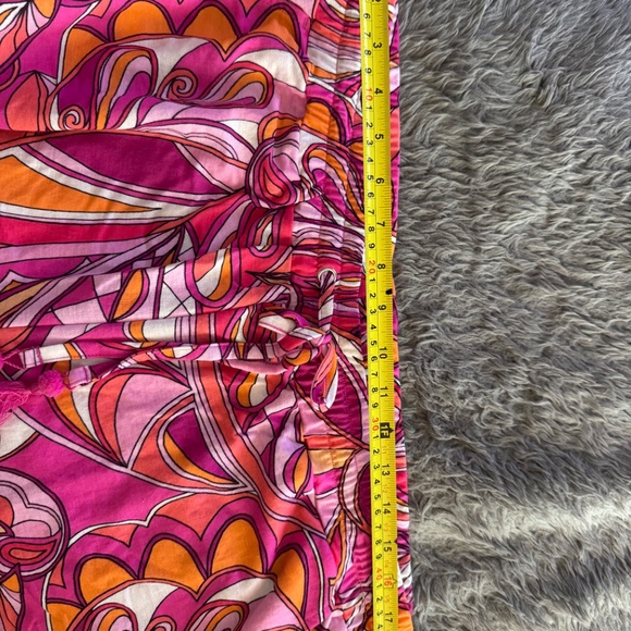 Belle by Kim Gravel Pink and Orange Patterned Cropped Pants - Picture 12 of 16